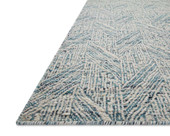 Loloi Raven RAV-01 Blue Ivory Area Rug Corner