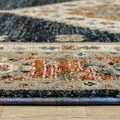 Oriental Weavers Andorra 2281E Blue Orange Area Rug Pile