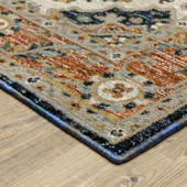 Oriental Weavers Andorra 2281E Blue Orange Area Rug Corner