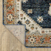 Oriental Weavers Andorra 2281E Blue Orange Area Rug Flip