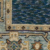 Oriental Weavers Andorra 2430A Blue Gold Area Rug Zoom Oriental Weavers Andorra 2430A Blue Gold Area Rug Zoom
