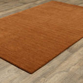 Oriental Weavers Aniston II 27118 Rust Area Rug Angle