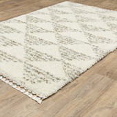 Oriental Weavers Axis AX05A Ivory Multi Area Rug Angle