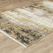 Oriental Weavers Bauer 2061X Gold Black Area Rug Angle Oriental Weavers Bauer 2061X Gold Black Area Rug Angle