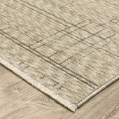 Oriental Weavers Capella CAP07 Beige Brown Area Rug Corner