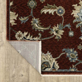 Oriental Weavers Capella CAP06 Red Multi Area Rug Flip