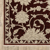Oriental Weavers Capella CAP08 Red Beige Area Rug Corner