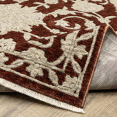 Oriental Weavers Capella CAP08 Red Beige Area Rug Wave