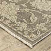 Oriental Weavers Capella CAP09 Grey Beige Area Rug Corner