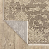 Oriental Weavers Capella CAP09 Grey Beige Area Rug Flip