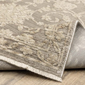 Oriental Weavers Capella CAP09 Grey Beige Area Rug Wave