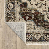 Oriental Weavers Capella CAP12 Beige Multi Area Rug Flip
