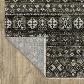 Oriental Weavers Chamberlain CH07C Black Grey Area Rug Flip