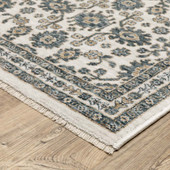 Oriental Weavers Echo ECH06 Ivory Blue Area Rug Corner