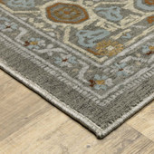 Oriental Weavers Ellington ELL05 Grey Multi Area Rug Corner