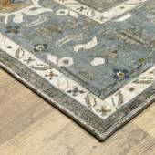 Oriental Weavers Ellington ELL09 Grey Blue Area Rug Corner Oriental Weavers Ellington ELL09 Grey Blue Area Rug Corner