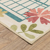 Oriental Weavers Fiji FIJ05 Beige Multi Area Rug Corner
