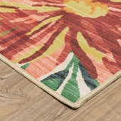 Oriental Weavers Fiji FIJ07 Beige Multi Area Rug Corner
