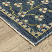 Oriental Weavers Francesca FR02L Blue Multi Area Rug Corner