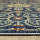 Oriental Weavers Francesca FR11B Blue Rust Area Rug Pile