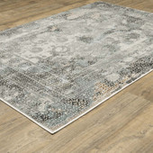 Oriental Weavers Gemini 4153F Grey Multi Area Rug Angle Oriental Weavers Gemini 4153F Grey Multi Area Rug Angle