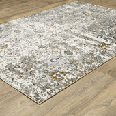 Oriental Weavers Gemini 5501J Ivory Multi Area Rug Angle