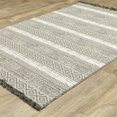 Oriental Weavers Gillian 1622E Beige Black Area Rug Angle