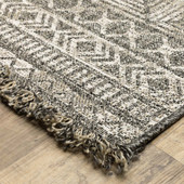 Oriental Weavers Gillian 4925A Beige Black Area Rug Corner