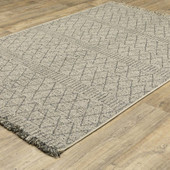Oriental Weavers Gillian 5560J Beige Black Area Rug Angle