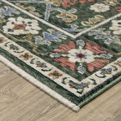 Oriental Weavers Hastings HA02B Green Pink Area Rug Corner Oriental Weavers Hastings HA02B Green Pink Area Rug Corner