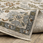 Oriental Weavers Hastings HA02I Ivory Green Area Rug Wave Oriental Weavers Hastings HA02I Ivory Green Area Rug Wave