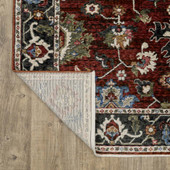 Oriental Weavers Hastings HA03V Red Multi Area Rug Flip