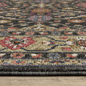 Oriental Weavers Hastings HA07D Charcoal Pink Area Rug Pile Oriental Weavers Hastings HA07D Charcoal Pink Area Rug Pile