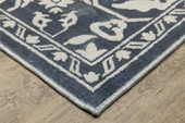 Oriental Weavers Intrigue INT10 Blue Ivory Area Rug Corner