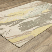 Oriental Weavers Kipton KIP02 Beige Yellow Area Rug Angle