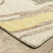 Oriental Weavers Kipton KIP02 Beige Yellow Area Rug Corner