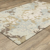 Oriental Weavers Kipton KIP06 Beige Blue Area Rug Angle