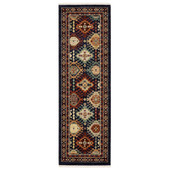 Oriental Weavers Lilihan 3B Navy Multi Runner Area Rug