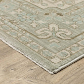 Oriental Weavers Maeve MAE04 Beige Blue Area Rug Corner