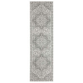 Oriental Weavers Montecito 1101W Grey White Runner Area Rug