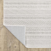 Oriental Weavers Montecito 4929E White Grey Area Rug Flip