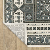 Oriental Weavers Raylan RAY01 Grey Blue Area Rug Flip