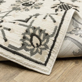 Oriental Weavers Raylan RAY03 Ivory Grey Area Rug Wave