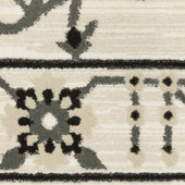 Oriental Weavers Raylan RAY03 Ivory Grey Area Rug Zoom