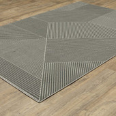Oriental Weavers Raylan RAY08 Grey Ivory Area Rug Angle Oriental Weavers Raylan RAY08 Grey Ivory Area Rug Angle