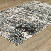 Oriental Weavers Raylan RAY10 Ivory Grey Area Rug Angle Oriental Weavers Raylan RAY10 Ivory Grey Area Rug Angle