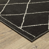 Oriental Weavers Raylan RAY12 Black Ivory Area Rug Corner Oriental Weavers Raylan RAY12 Black Ivory Area Rug Corner