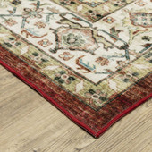 Oriental Weavers Sumter SUM01 Red Ivory Area Rug Corner Oriental Weavers Sumter SUM01 Red Ivory Area Rug Corner
