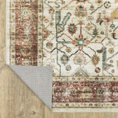 Oriental Weavers Sumter SUM05 Ivory Red Area Rug Flip Oriental Weavers Sumter SUM05 Ivory Red Area Rug Flip