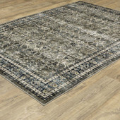 Oriental Weavers Sumter SUM06 Grey Blue Area Rug Angle Oriental Weavers Sumter SUM06 Grey Blue Area Rug Angle